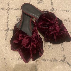 Rebecca Minkoff velvet mules 8.5
